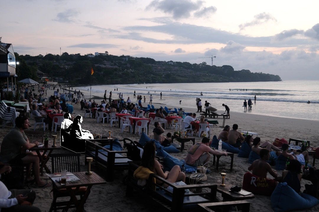 People watching the sunset at Djimbaran Beach